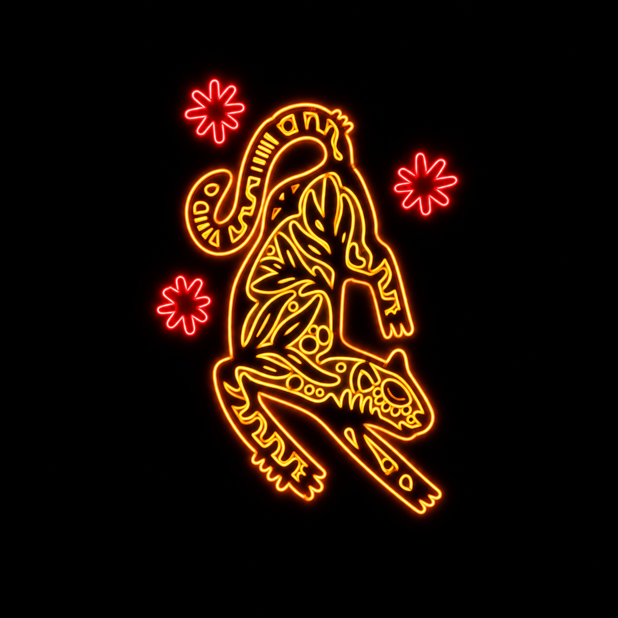 BUMBU neon frog emblem